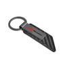 Acura A-Spec Logo Carbon Fiber Texture Strap Black Metal Bar UV Printed Logo Key Chain
