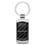 Jeep Wagoneer Real Black Carbon Fiber Chrome Metal Case Key Chain