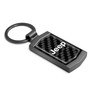 Jeep Real Black Carbon Fiber Gunmetal Black Metal Case Key Chain