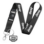 Jeep Full-Color Die-Cut Metal Key Chain with Printed Logo Black Lanyard Strap