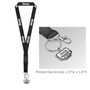 Jeep Full-Color Die-Cut Metal Key Chain with Printed Logo Black Lanyard Strap