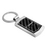 Dodge Challenger Classic Real Black Carbon Fiber Chrome Metal Case Key Chain