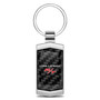 Dodge Challenger R/T Real Black Carbon Fiber Chrome Metal Case Key Chain