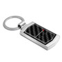 Dodge Real Black Carbon Fiber Chrome Metal Case Key Chain