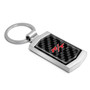 Dodge R/T Logo Real Black Carbon Fiber Chrome Metal Case Key Chain