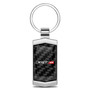 Dodge SRT-8 Logo Real Black Carbon Fiber Chrome Metal Case Key Chain