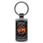 Dodge Super-Bee Logo Real Black Carbon Fiber Gunmetal Black Metal Case Key Chain