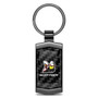 Dodge Scat-Pack Full Color Real Black Carbon Fiber Gunmetal Black Metal Case Key Chain