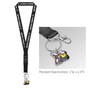 Dodge Scat-Pack Full-Color Die-Cut Metal Key Chain with Printed Logo Black Lanyard Strap