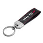 Nissan NISMO Real Black Carbon Fiber Loop Strap Key Chain with Red Stitching