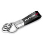 Nissan NISMO Chrome Round Hook Real Black Leather Loop Key Chain
