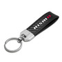 Nissan NISMO Real Carbon Fiber Leather Strap Key Chain with Black stitching