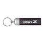 Nissan 350Z Real Black Carbon Fiber Loop Strap Key Chain with Red Stitching