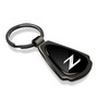 Nissan 370Z Z Logo Black Dome Gunmetal Black Metal Teardrop Key Chain