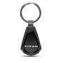 Nissan Titan Logo Black Dome Gunmetal Black Metal Teardrop Key Chain