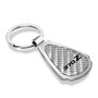 Nissan 370Z Real Silver Dome Carbon Fiber Chrome Metal Teardrop Key Chain