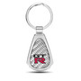 Nissan GT-R Logo Real Silver Dome Carbon Fiber Chrome Metal Teardrop Key Chain