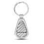 Nissan Titan Logo Real Silver Dome Carbon Fiber Chrome Metal Teardrop Key Chain