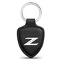 Nissan 370Z Z Logo Black Real Leather Shield-Style Key Chain