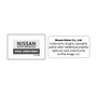 Nissan Titan Logo Rectangular Black Leatherette Key Chain