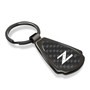 Nissan 350Z Z Logo Real Black Carbon Fiber Gunmetal Gray Teardrop Key Chain