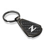 Nissan 370Z Z Logo Real Black Carbon Fiber Gunmetal Gray Teardrop Key Chain