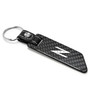 Nissan 350Z Z logo Real Carbon Fiber Blade Style Black Leather Strap Key Chain