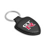 Nissan GT-R Logo Black Real Leather Shield-Style Key Chain