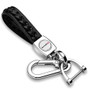 Nissan NISMO in White Braided Rope Style Genuine Leather Chrome Hook Key Chain