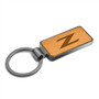 Nissan 370Z Z Logo Laser Engraved Maple Wood Gunmetal Frame Case Key Chain