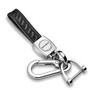 Nissan NISMO in White Genuine Carbon Fiber Loop-Strap Chrome Hook Key Chain