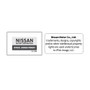 Nissan Name Silver Metal Plate Black PU Leather Strap Key Chain