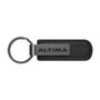 Nissan Altima Gunmetal Black Metal Plate PU Leather Strap Key Chain