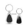 Nissan Name Real Black Carbon Fiber Chrome Metal Teardrop Key Chain