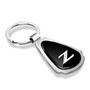 Nissan 370Z Z Logo Black Dome Chrome Metal Teardrop Key Chain