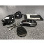 Nissan 350Z Real Black Carbon Fiber with Leather Strap Large Tear Drop Key Chain