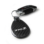 Nissan 370Z Real Black Carbon Fiber with Leather Strap Large Tear Drop Key Chain