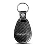 Nissan Maxima Real Black Carbon Fiber with Leather Strap Large Tear Drop Key Chain