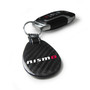 Nissan NISMO Real Black Carbon Fiber with Leather Strap Large Tear Drop Key Chain