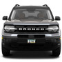 Ford Bronco in 3D Gray Letters on Real Carbon Fiber Finish ABS Plastic License Plate Frame