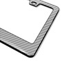 Ford Focus ST in 3D on Silver Real 3K Carbon Fiber Finish ABS Plastic License Plate Frame
