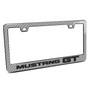 Ford Mustang GT in 3D on Silver Real 3K Carbon Fiber Finish ABS Plastic License Plate Frame