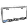 Ford Platinum in 3D on Silver Real 3K Carbon Fiber Finish ABS Plastic License Plate Frame