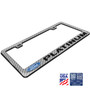 Ford Platinum in 3D on Silver Real 3K Carbon Fiber Finish ABS Plastic License Plate Frame
