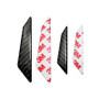 Honda Red Logo Civic Si Black Real Carbon Fiber Auto Door Edge Guard Sticker