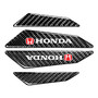 Honda Red Logo Black Real Carbon Fiber Universal Auto Door Edge Guard Sticker
