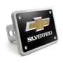 Chevrolet Silverado 3D Gold Logo on Black Billet Aluminum 2-inch Tow Hitch Cover