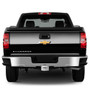 Chevrolet Silverado 3D Gunmetal Dark Gray Logo on Brush Billet Aluminum 2-inch Tow Hitch Cover