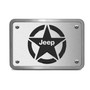 Jeep Willys Star Logo in 3D on Brush Billet Aluminum 2-inch Tow Hitch Cover