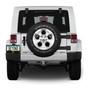 Jeep Willys Star Logo in 3D on Black Plate Oval Brushed Silver Billet Aluminum 2-inch Tow Hitch Cover